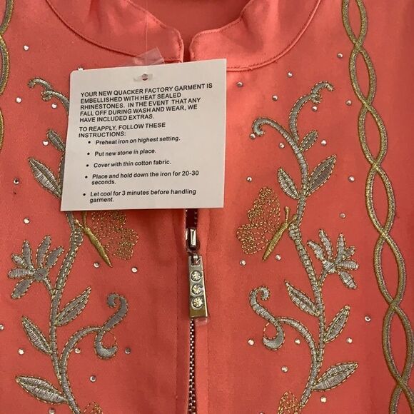 Quacker Factory Large Coral jacket - Picture 3 of 9
